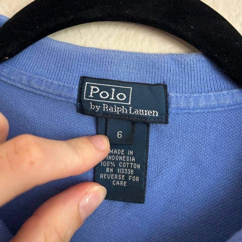 Polo Ralph Lauren Blue Pique Polo Boys 6 Preppy Classic Pony Logo Old Money
